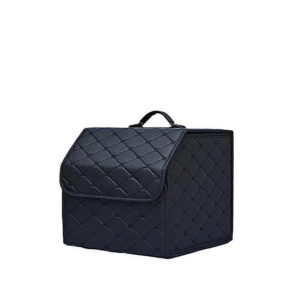 Auto Leder Kofferraum Organizer für Citroen C5 Old Model, Wasserdicht, Faltbare Aufbewahrungsbox, Schwarz, Gepäcktaschen