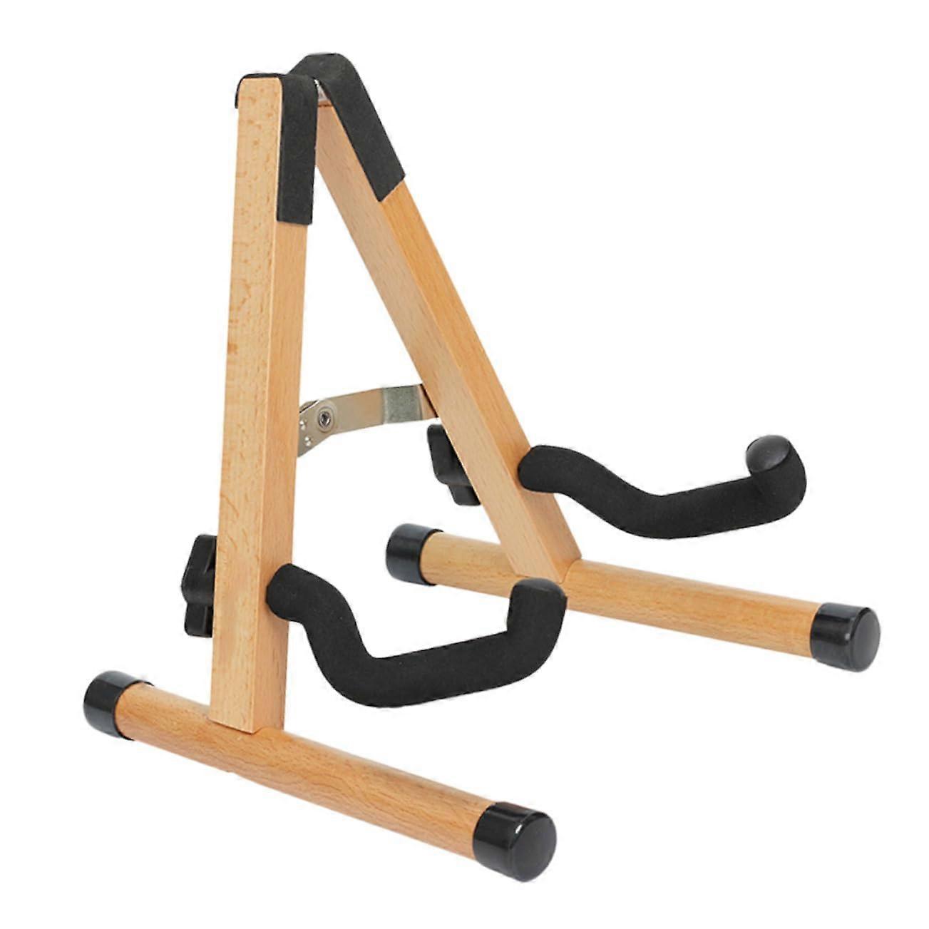 Foldable mandolin stand made of wood, sturdy and practical holder for mandolins, spacesaving, lightweight and portable for home and travel.