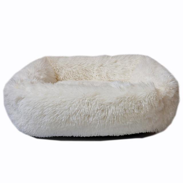 Square Dog Bed House Soft Long Plush Cat Mat Square Cat Bed House Cats Dog Mat Winter Pet Cushion Portable For Pets Cats Basket