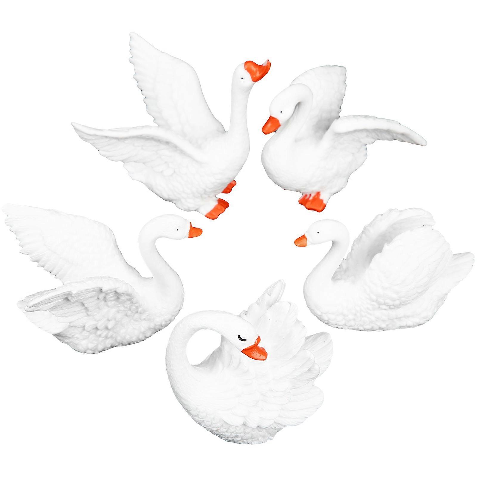 Swan Shape Mini Ornaments 25 Pcs For Home Decoration Office Environment Gifts Featuring Miniature Design