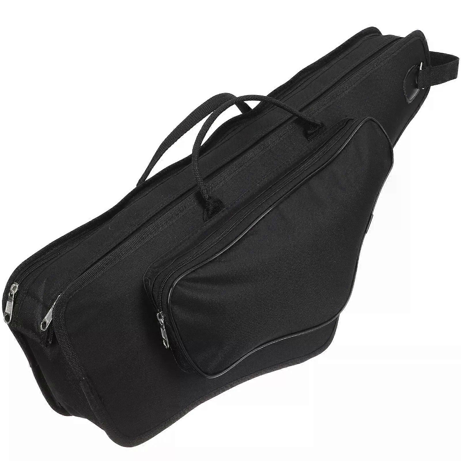 Black Waterproof Portable Saxophone Case Alto Saxophone Storage Bag with Shoulder Strap and Handle Shoulder Bag