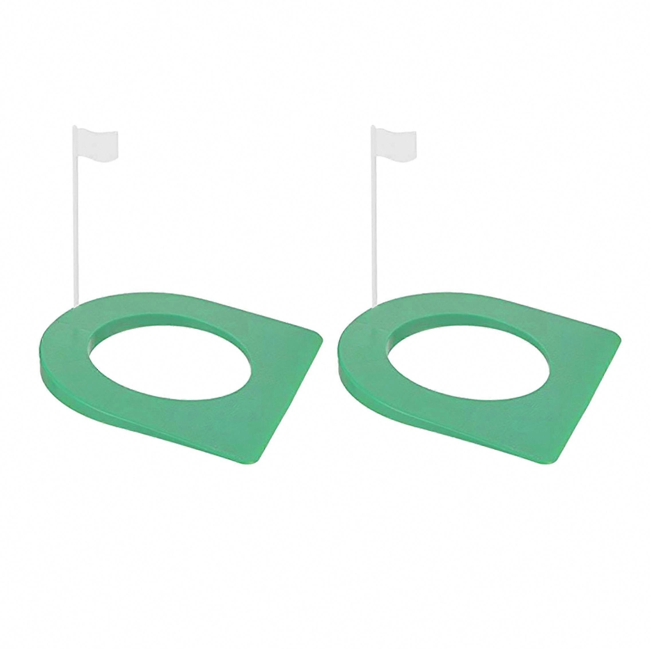 2 Pcs Golf Putting Cup with Flag for Practice Training Mat - Putting Hole Aid
