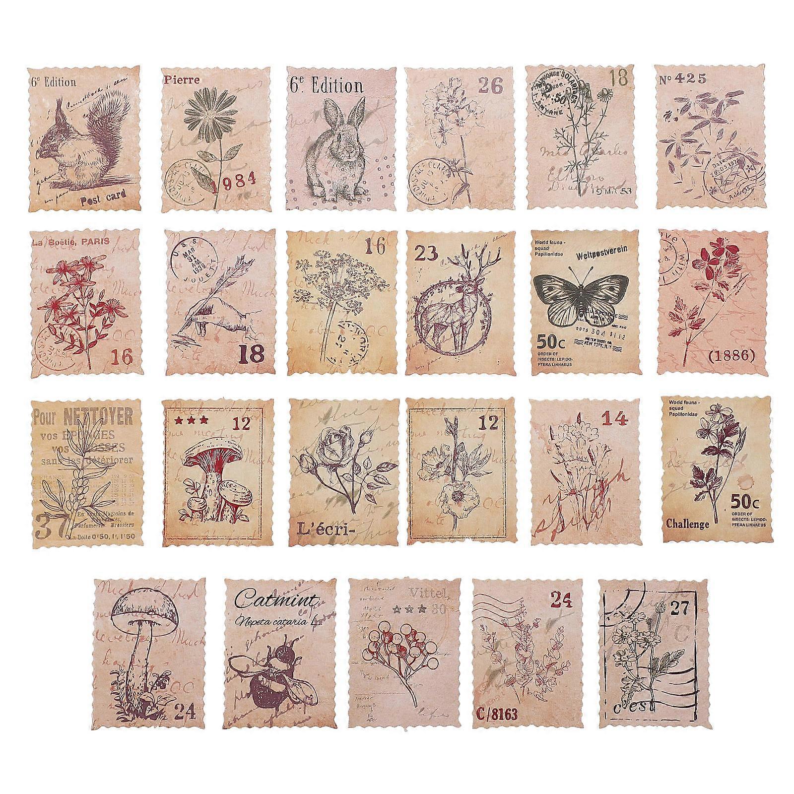 Notebook Stamp Sticker Post Stamp Stickers for Paper Multi Color for Envelope Sealer 184Pcs