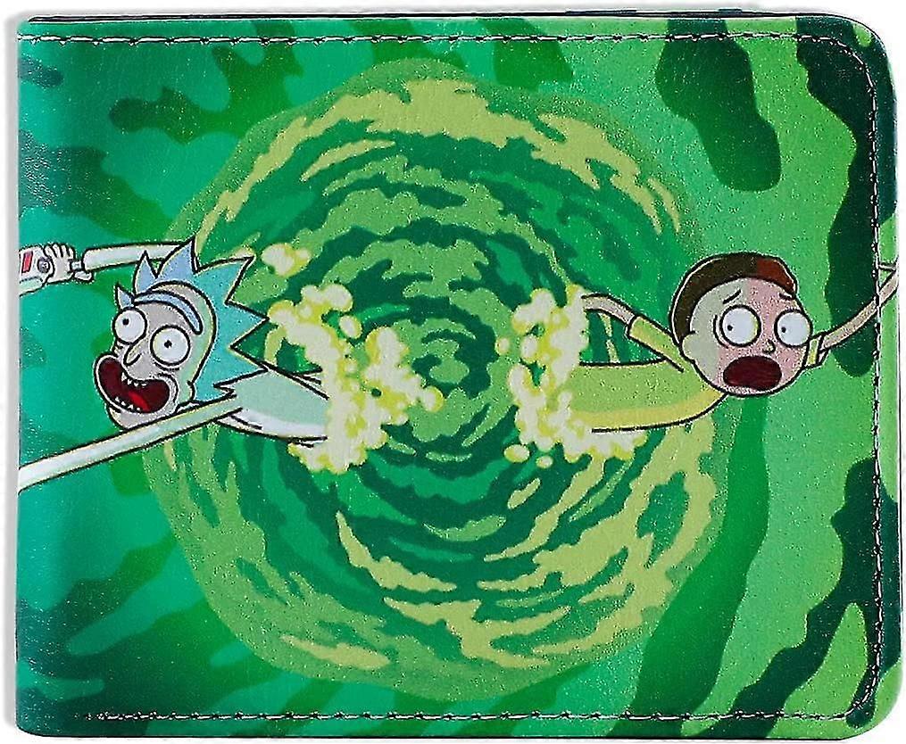 الرجال بوي ريك ومورتي محفظة الجلود Biofold الكرتون محفظة حامل بطاقة الائتمان (ب)