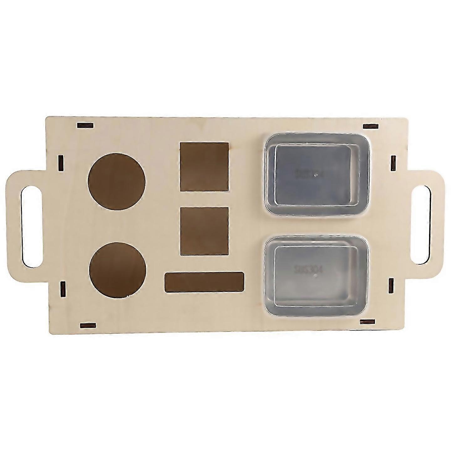 For Couch Arm Table Clipon Sofa Armrest Tray With 2 Bowls