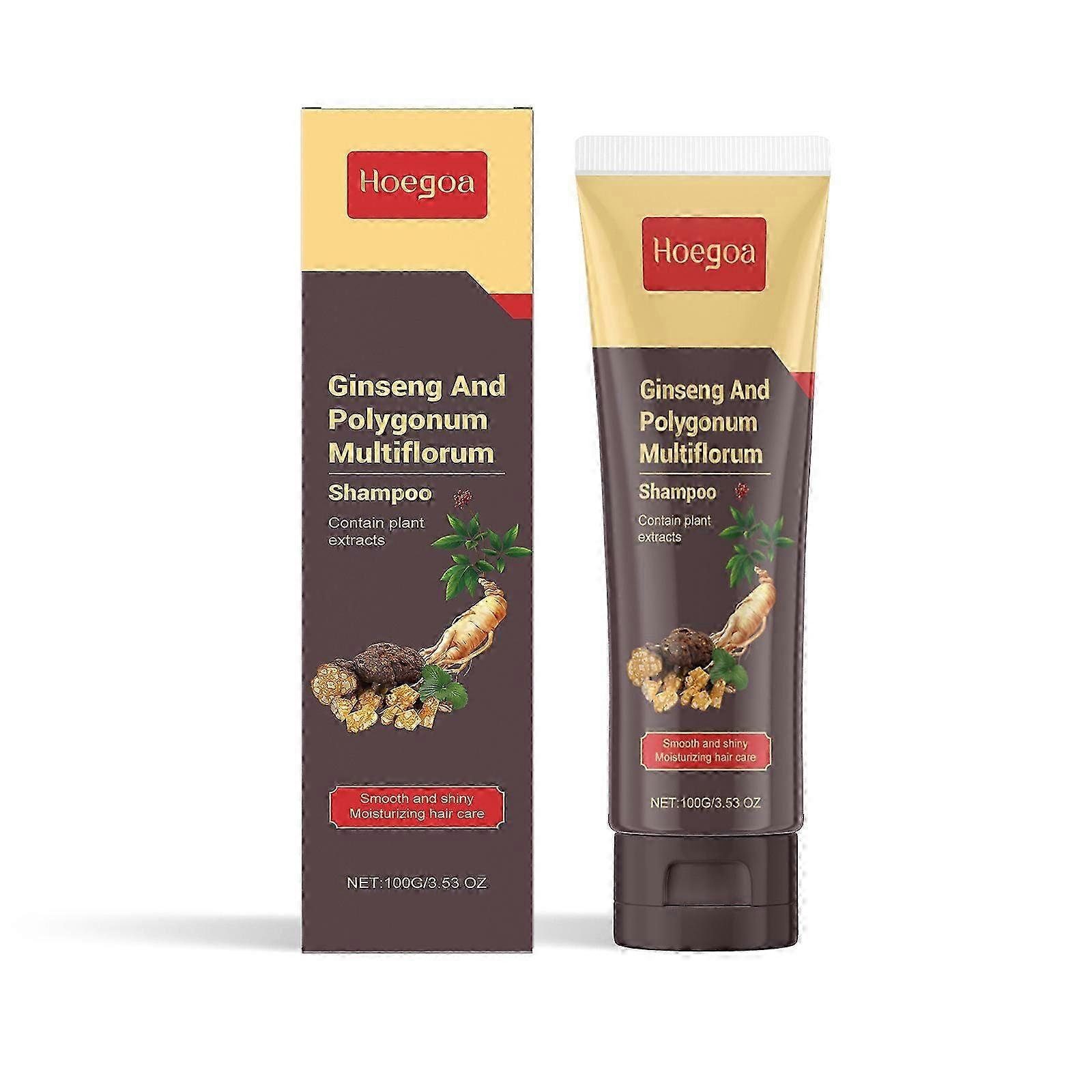 Hoegoa Ginseng Polygonum multiflorum shampoo, herbal essence nourishes hair to make it black and shiny, improves hair quality