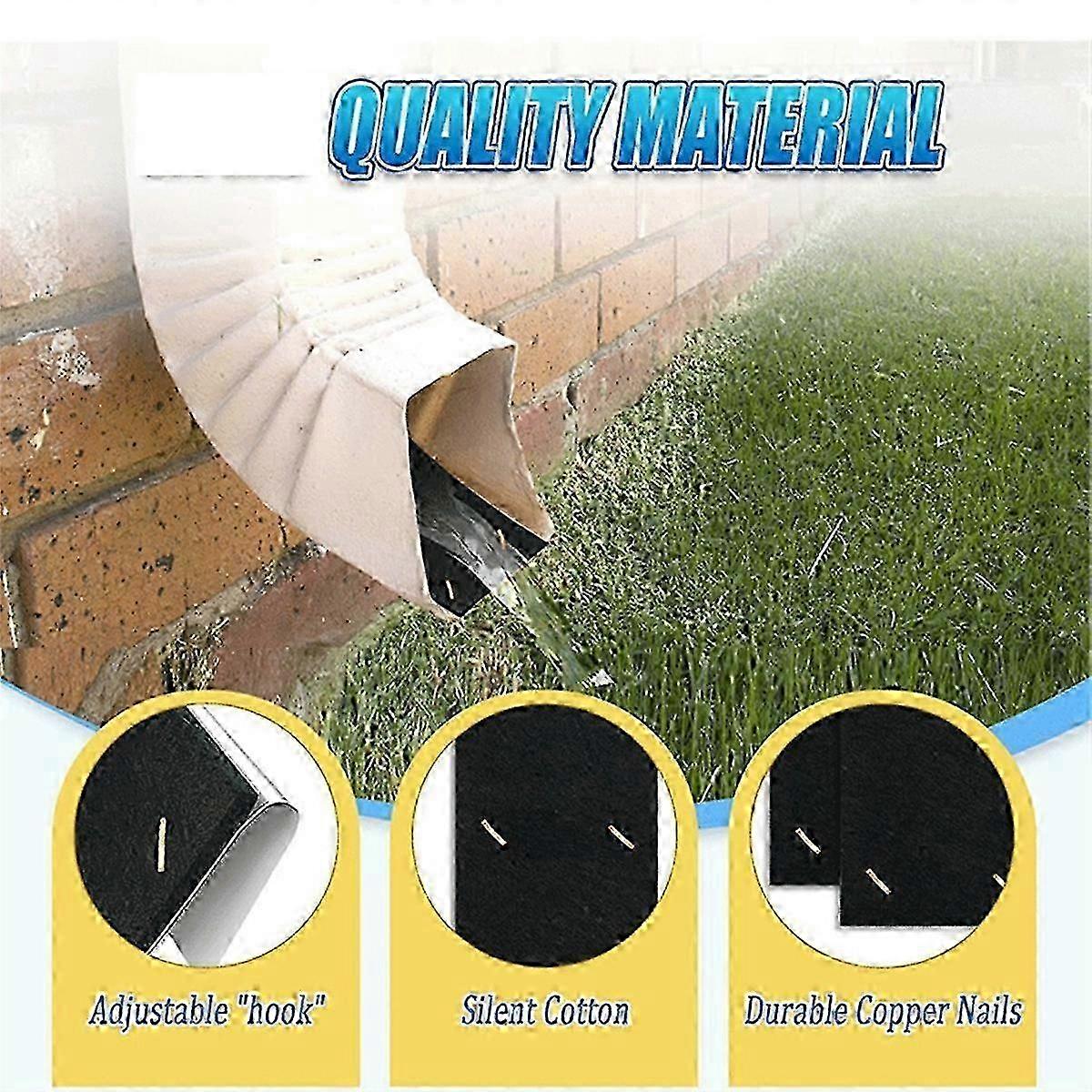 Gutter Noise Reduction Kit: 2 Pack Rain Gutter Downspout Silencers for Noise Dampening A