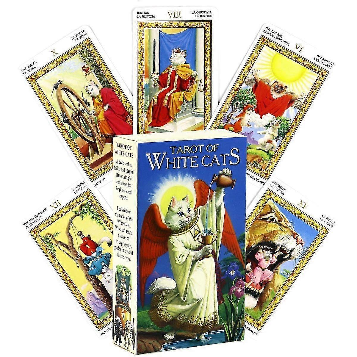 White Cat Tarot Deck: Rider Waite Smith Divination Cards