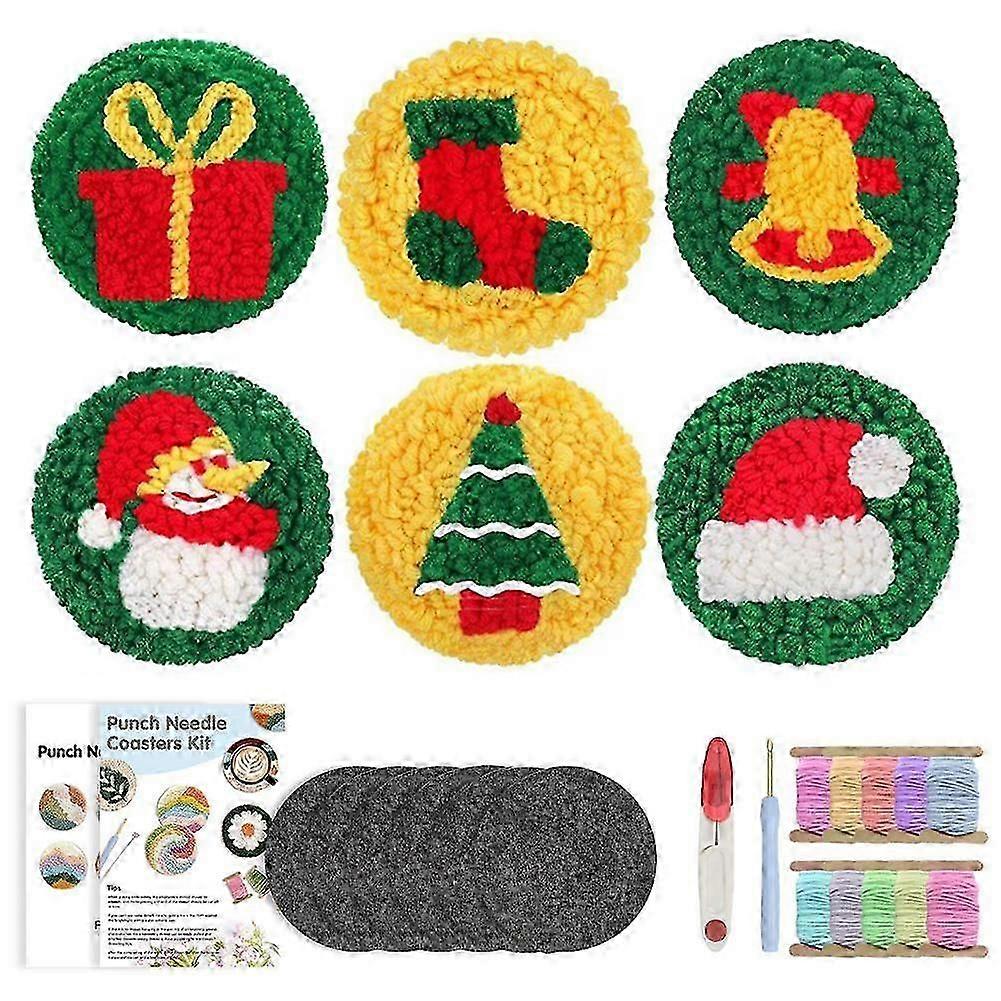 Stamp Embroidery Handmade DIY Circular Coaster Material Package Insulation Pad