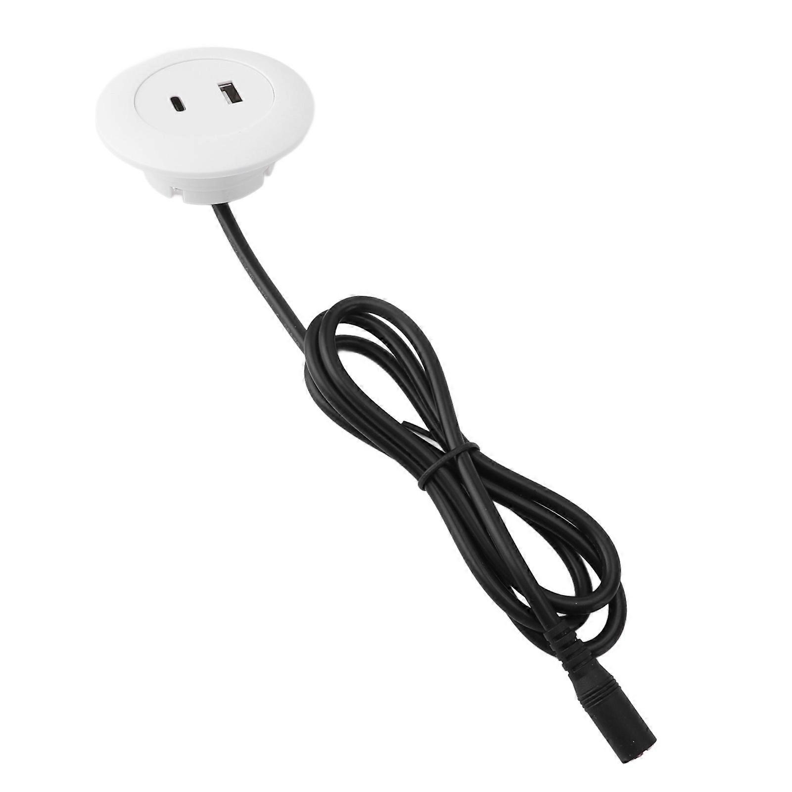 Embedded USB Charging Hub with USB A & C Ports for Sofa Table