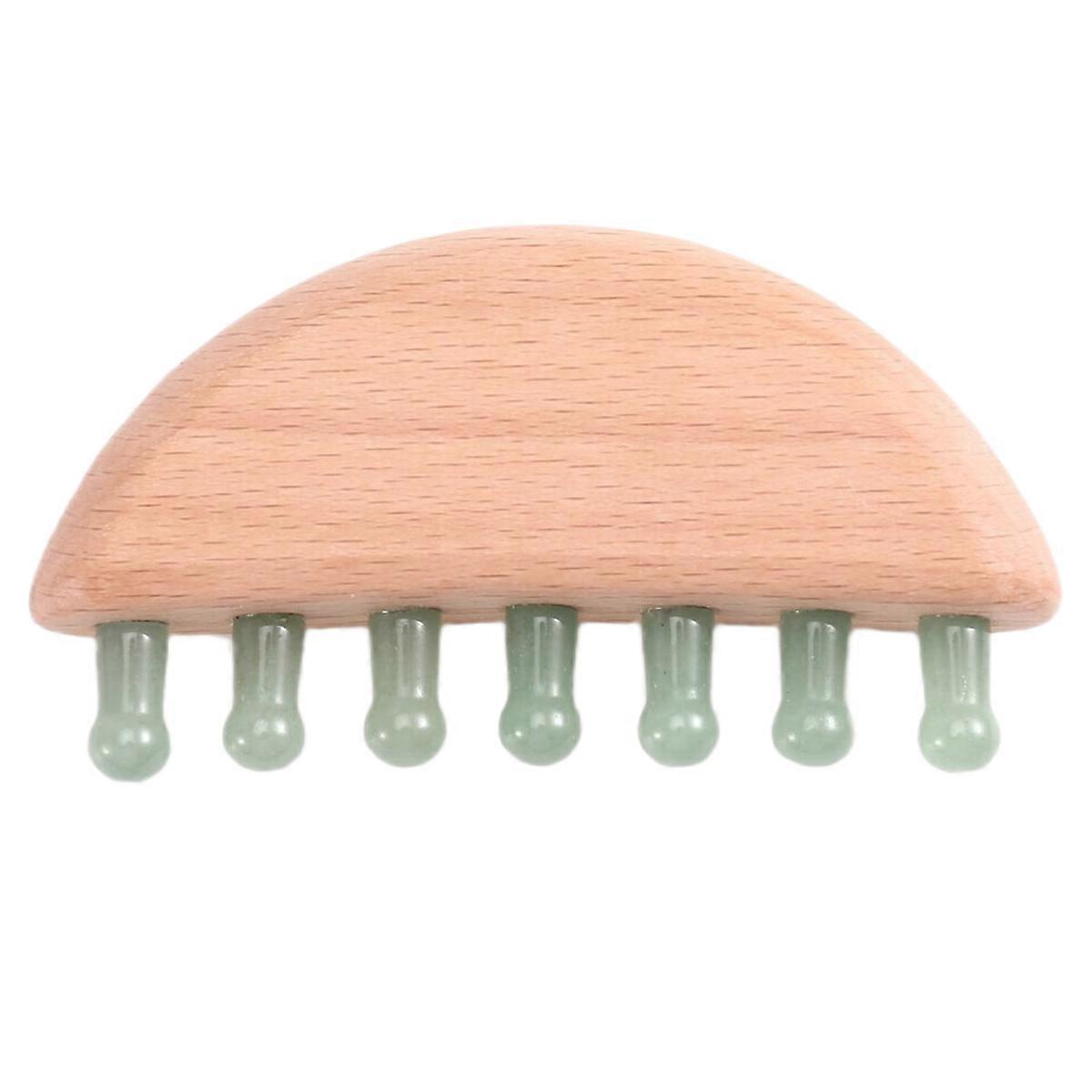 Scalp Massager, Head Scalp Massage Comb, Jade-Wooden Comb for Head Stress Relax, Massage Tool for R