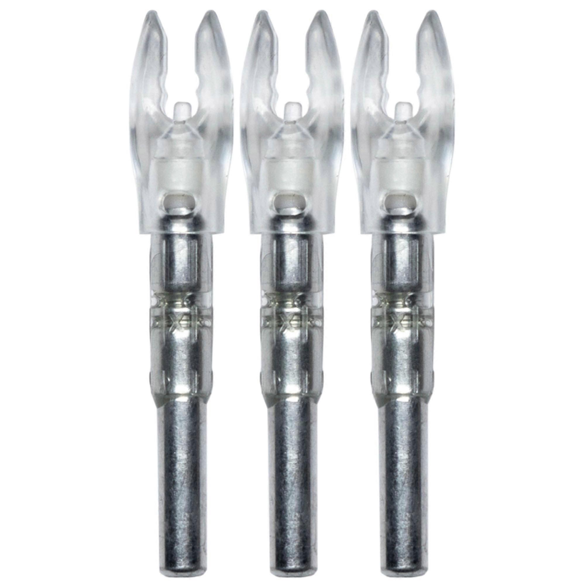 Nockturnal Fit Universal Size Strobing Blue and Green Lighted Nock 3-Pack