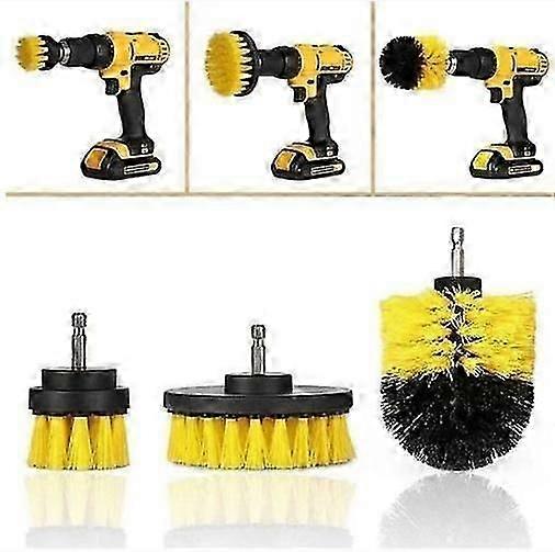 Cleaning brush set for screwdriver bathroom 3 pieces