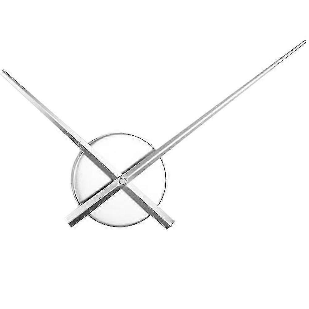 Large Clock Hands And Mechanism, Modern Black Long Hands Wall ClockSilver