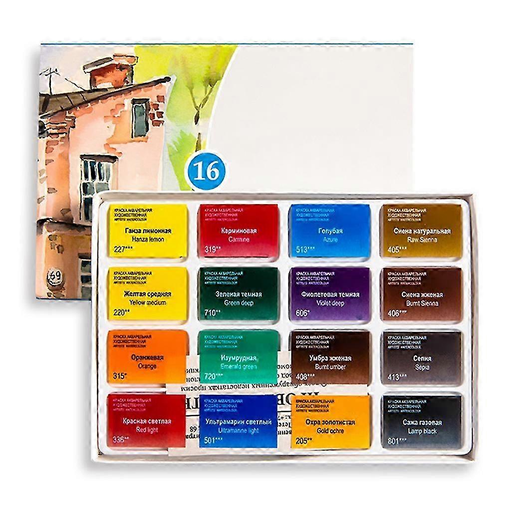 2025 Portable Premium Watercolor Paint with Palette Lid Individually Small Paint for