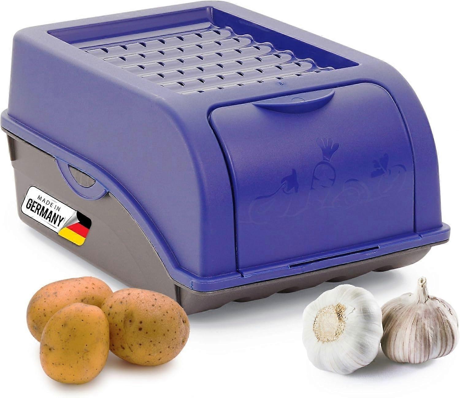 Kartoffel Aufbewahrungsbox | klein 3,5L | Marine BLAU | Zwiebelbox | Gemüsebox stapelbar Kartoffelbox Zwiebel Aufbewahrung Kartoffelkorb Obstbehälter