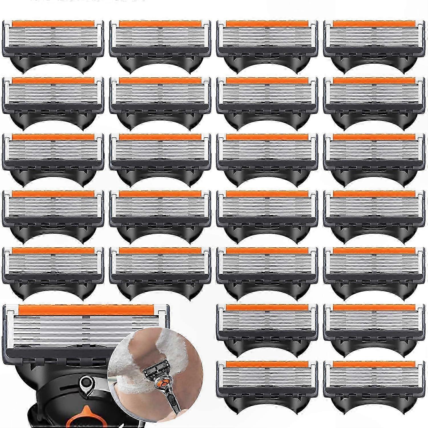 Men's Wet Shaving Replacement Blades, 24 Count, Smooth Glide Razor Refills