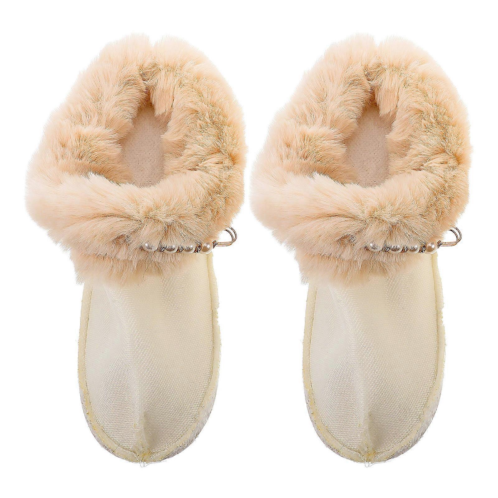 Insulated Fluffy Shoe Liners For Cold Weather Size 42-43 Featuring Detachable Design Perfect For Outdoor Activities 1 Pair