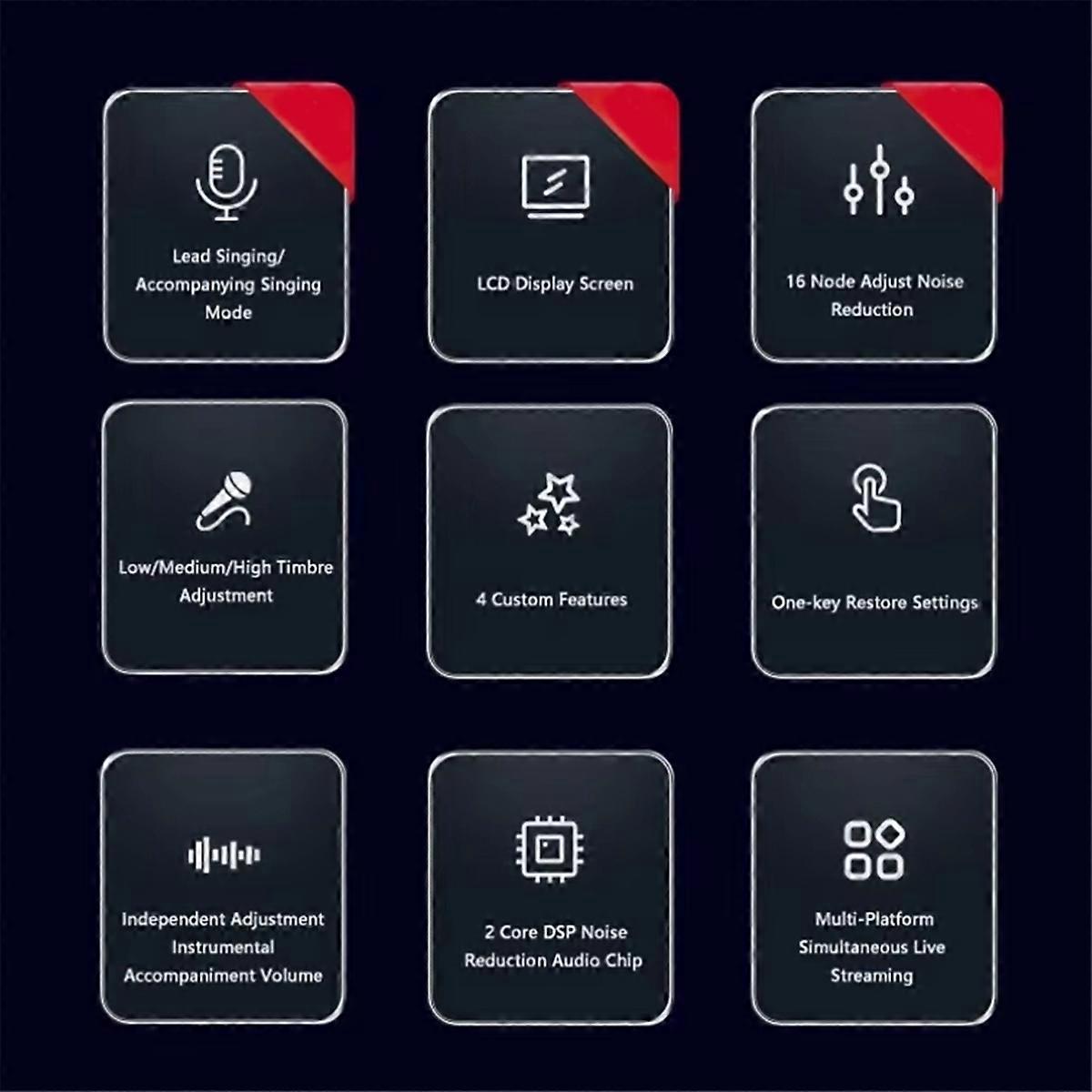 X7 Live Streaming Sound Card Voice Changer DJ Mixer Effects for PC Smartphone Computer Audio Interface Console Card