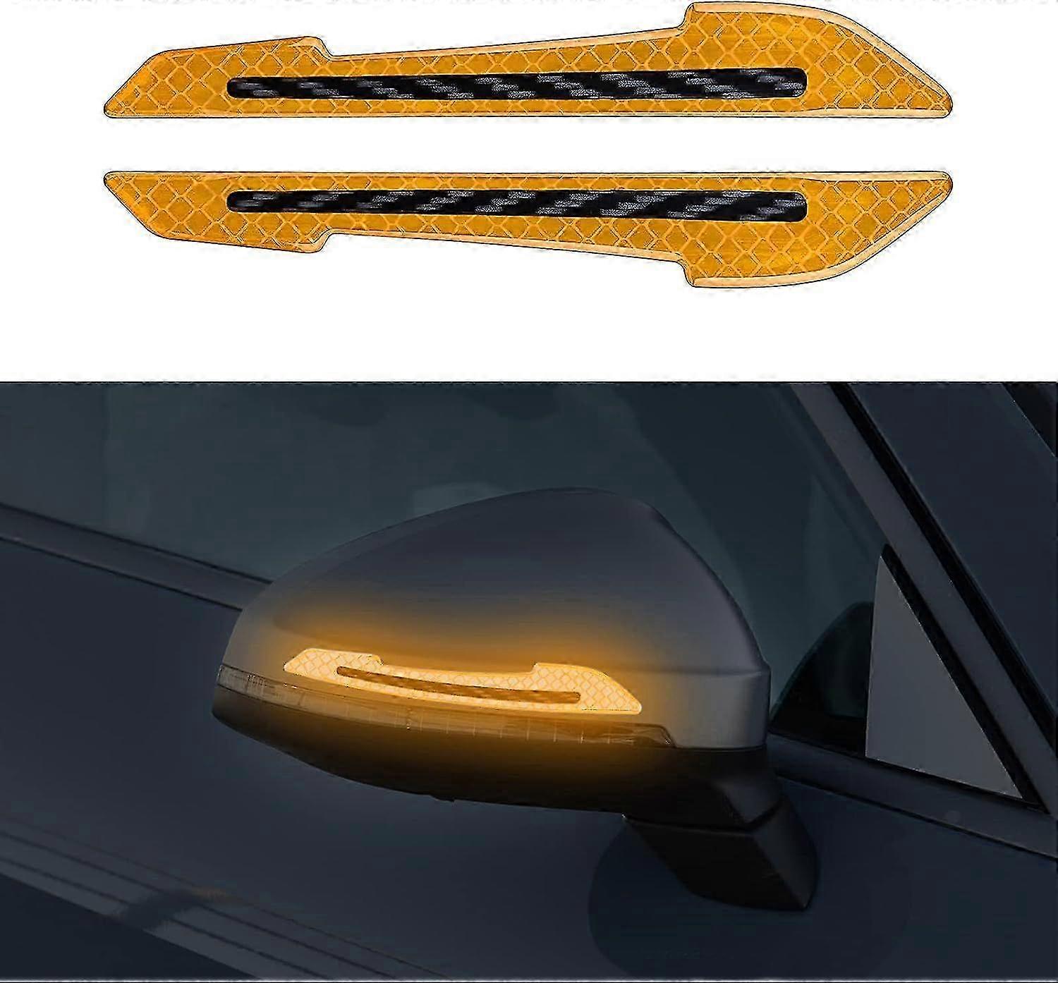 Universal Car Reflective Stickers Super Reflective Rearview Trim Stickers Car Anti-Collision Strips Reflective Stickers Warning Stickers(