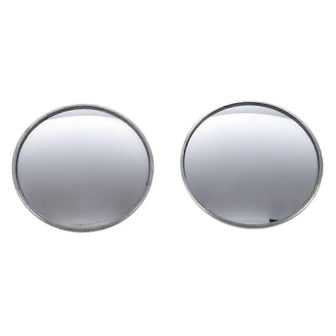 2 Pcs Round Stick-On Convex Blind Spot Mirror Set