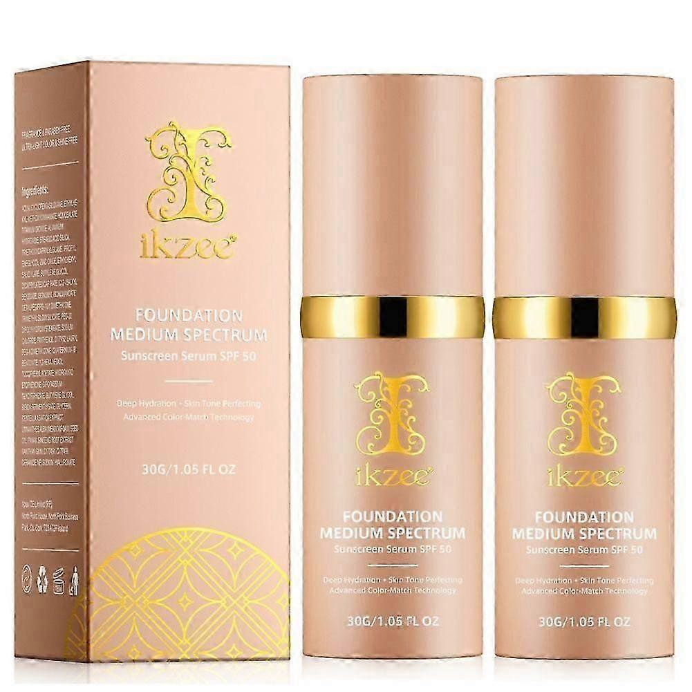 hydrating longwearing foundation with SPF 50 waterproof medium spectrum