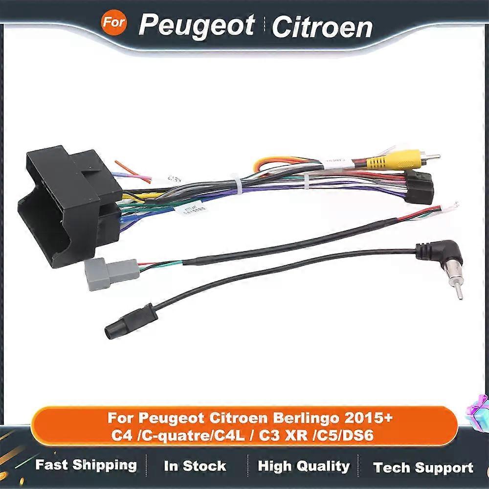 Raise PSA-RZ-15 Canbus Box 16 Pin Car Stereo Android Harness for Peugeot Citroen Berlingo 2015+ C4 /C-quatre/C4L / C3 XR /C5/DS6
