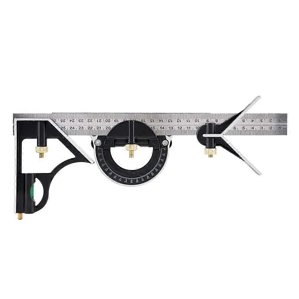 Adjustable Combination Square 300mm Multifunction Right Angle Ruler Engineer