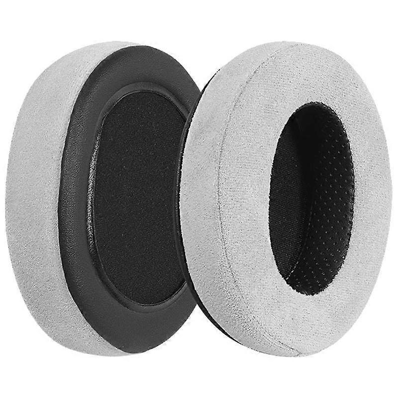 2pcs Earphone Replacement Earpads For HyperX Suede Splicing(Grey)