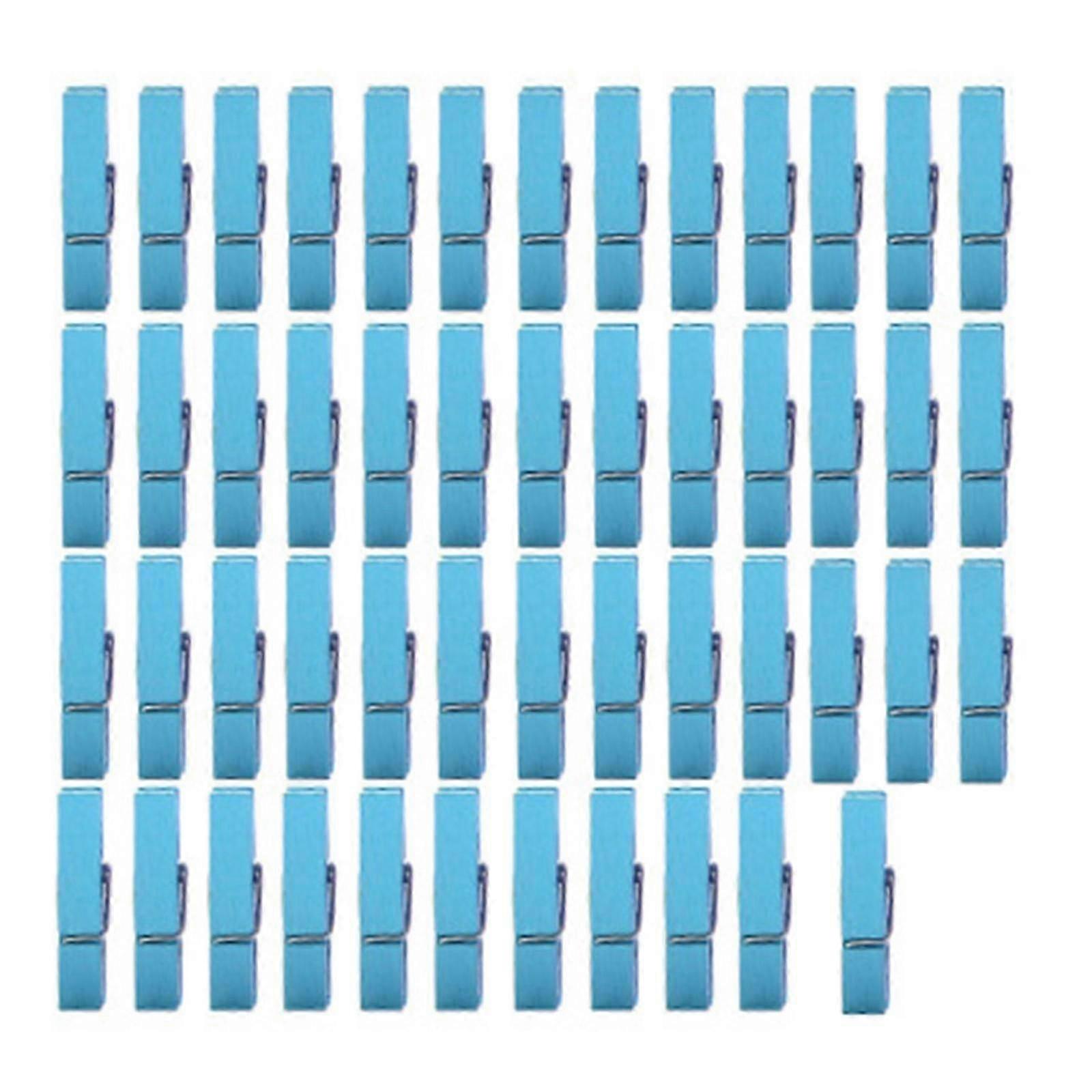 Natural wood clothes pegs for home laundry - Pack of 50 colorful pins
