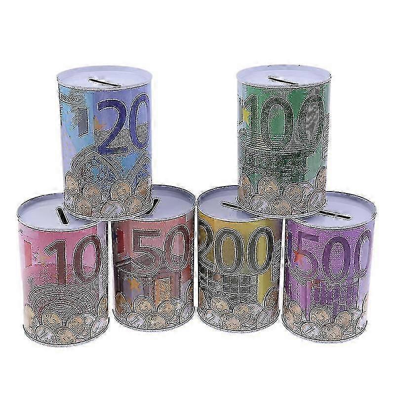 Euro Dollar Skarbonka Sejf Cylinder Skarbonka do wpłaty monet