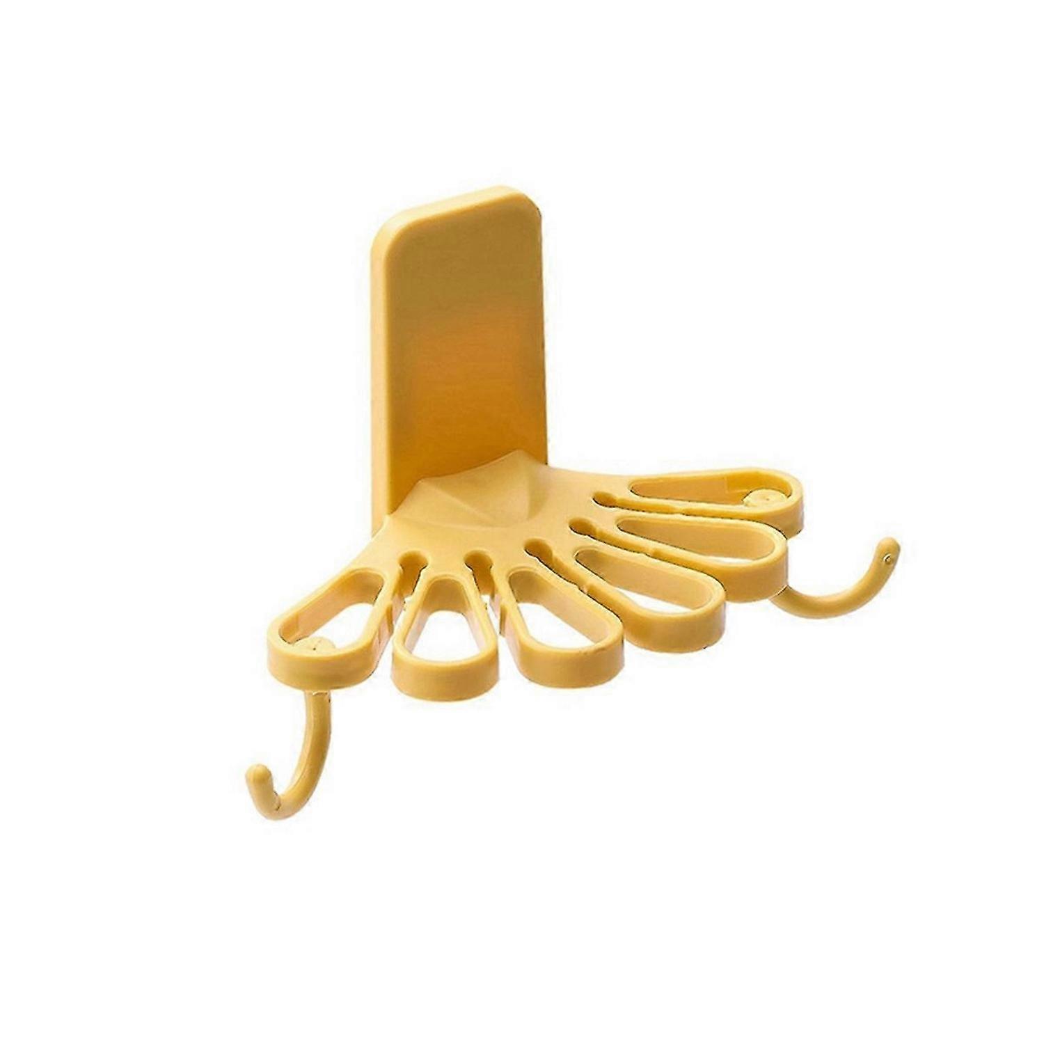 Kitchen Flower-Shaped Rag Rack with Hook Storage Organizer C