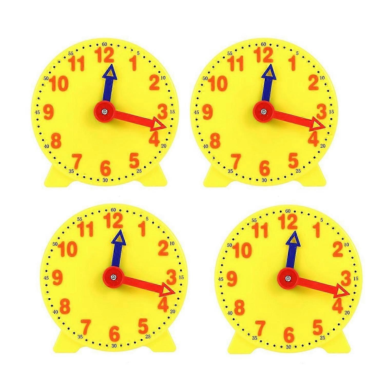4 Inch Student Learning Clock Time Model Gear Clock 12/24 Hour