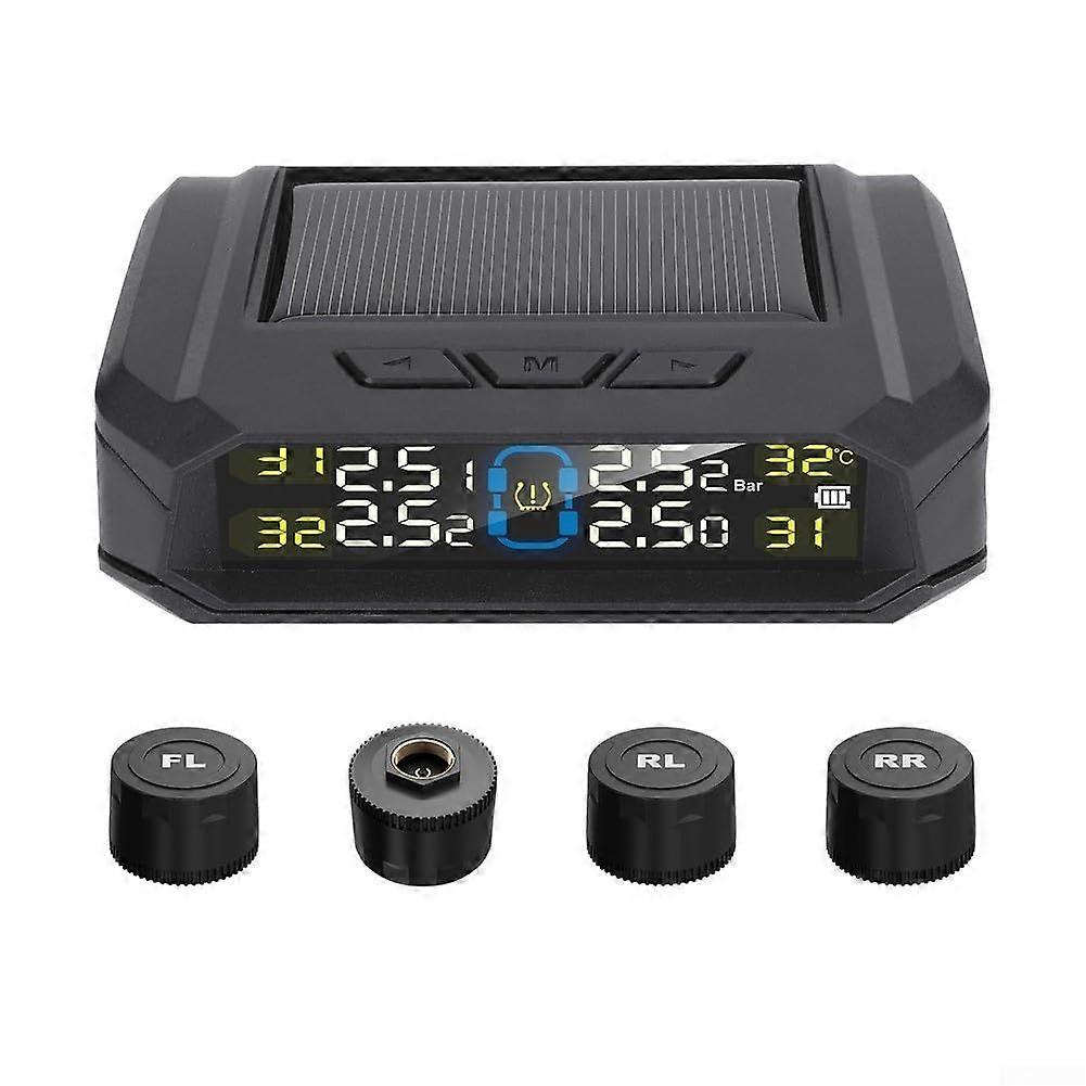 Wireless TPMS With 4 External Sensors Universal Vehicle Compatibility RealTime Tire Pressure Monitoring Kit