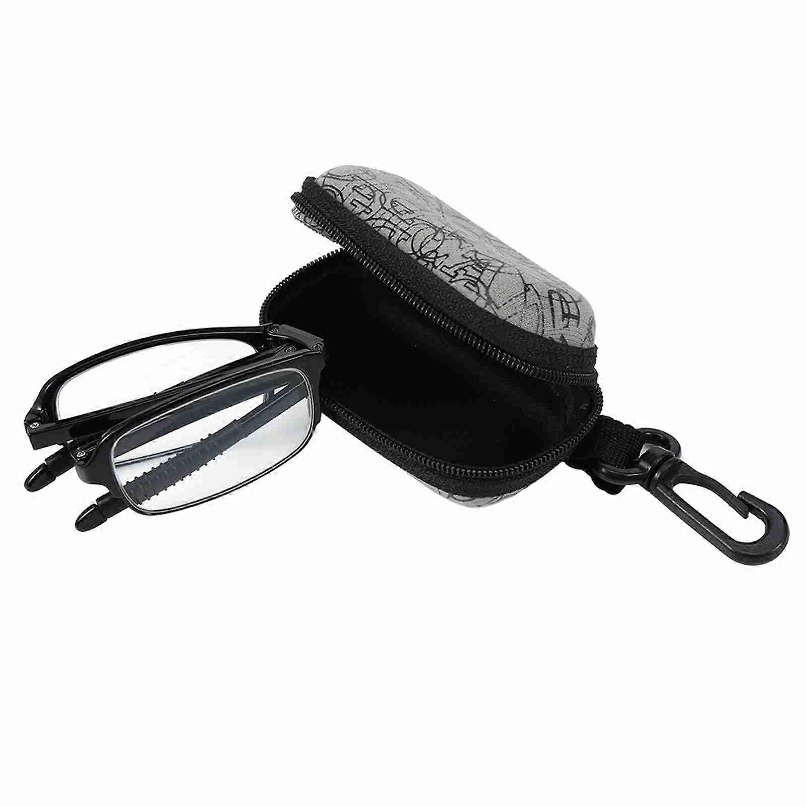 Lunettes de lecture presbytes pliables, légères et portables, soulageant la fatigue (noir 1.0)