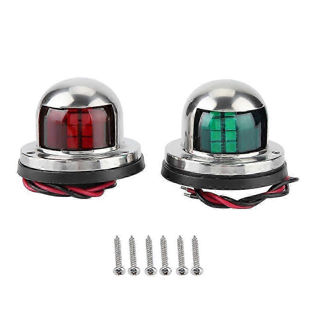 Pair of Red and Green LED Boat Navigation Lights Marine Sidelight for Yachts Ships
