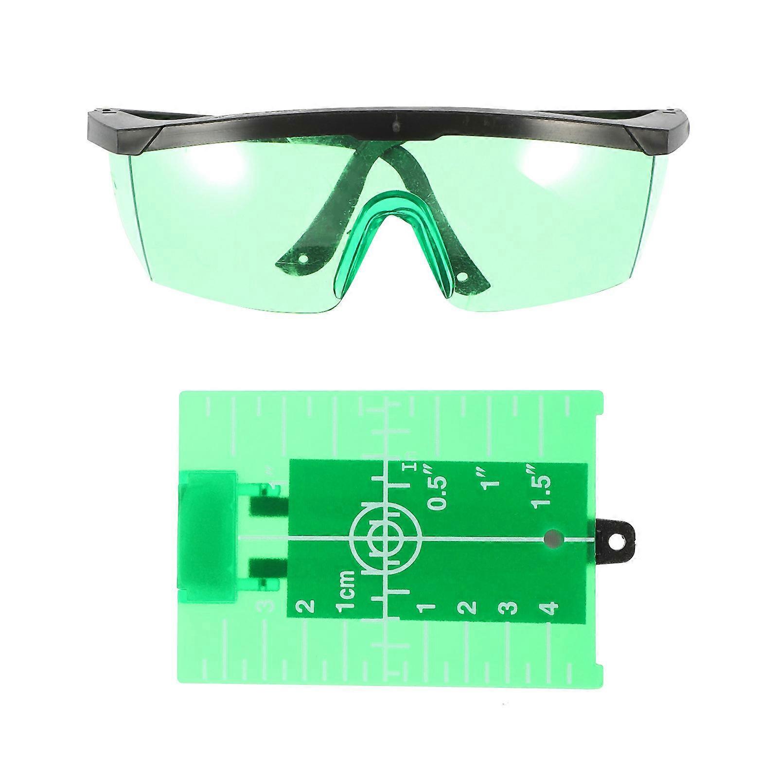 Precision Target Plate Magnetic Floor Plate for Construction and Metal Surfaces Abs Green Material with Strengthen Laser Visibility 2Pack