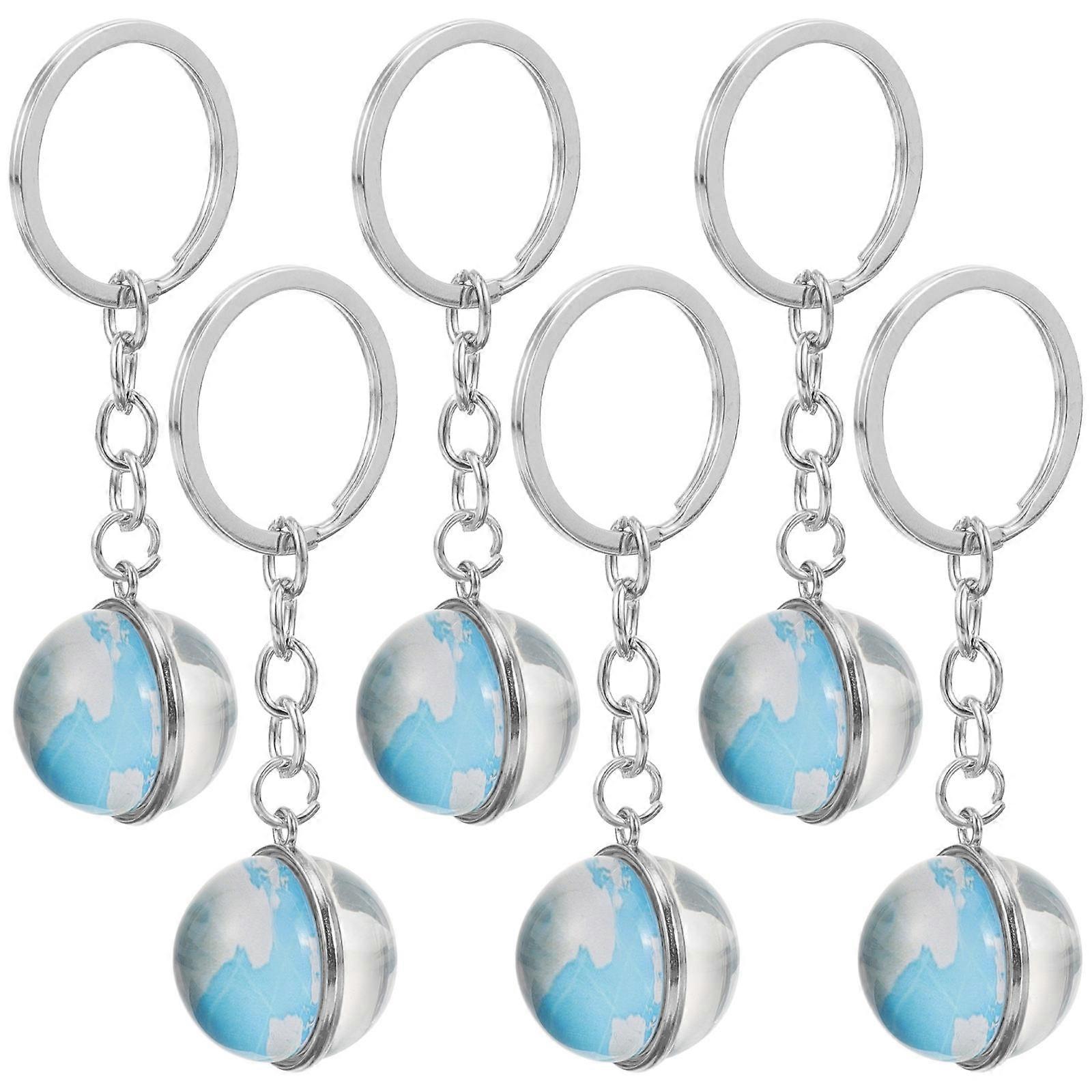 Creative Globe Key Rings for Gifts 18Pcs World Globe Keychain