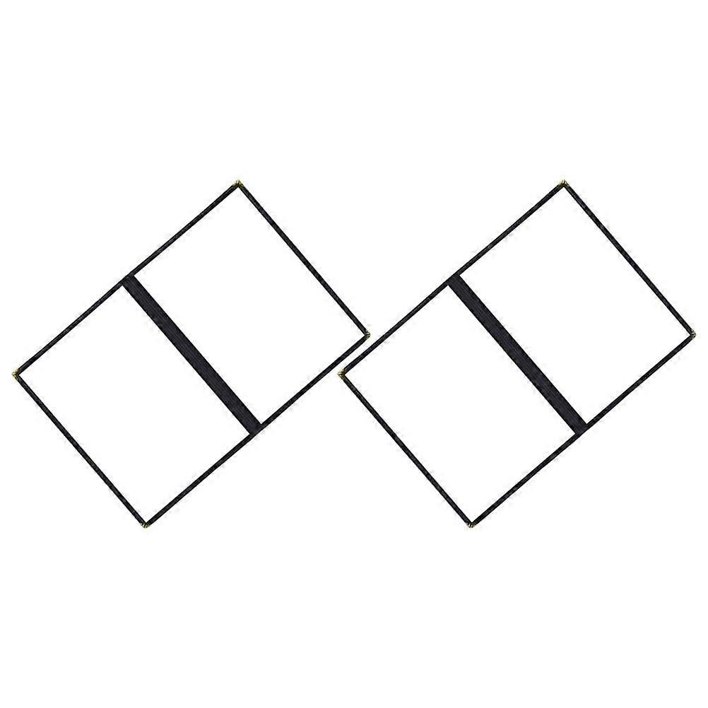 PVC Menu Covers Transparent Menu Book Covers for Recipe Book 2Pcs