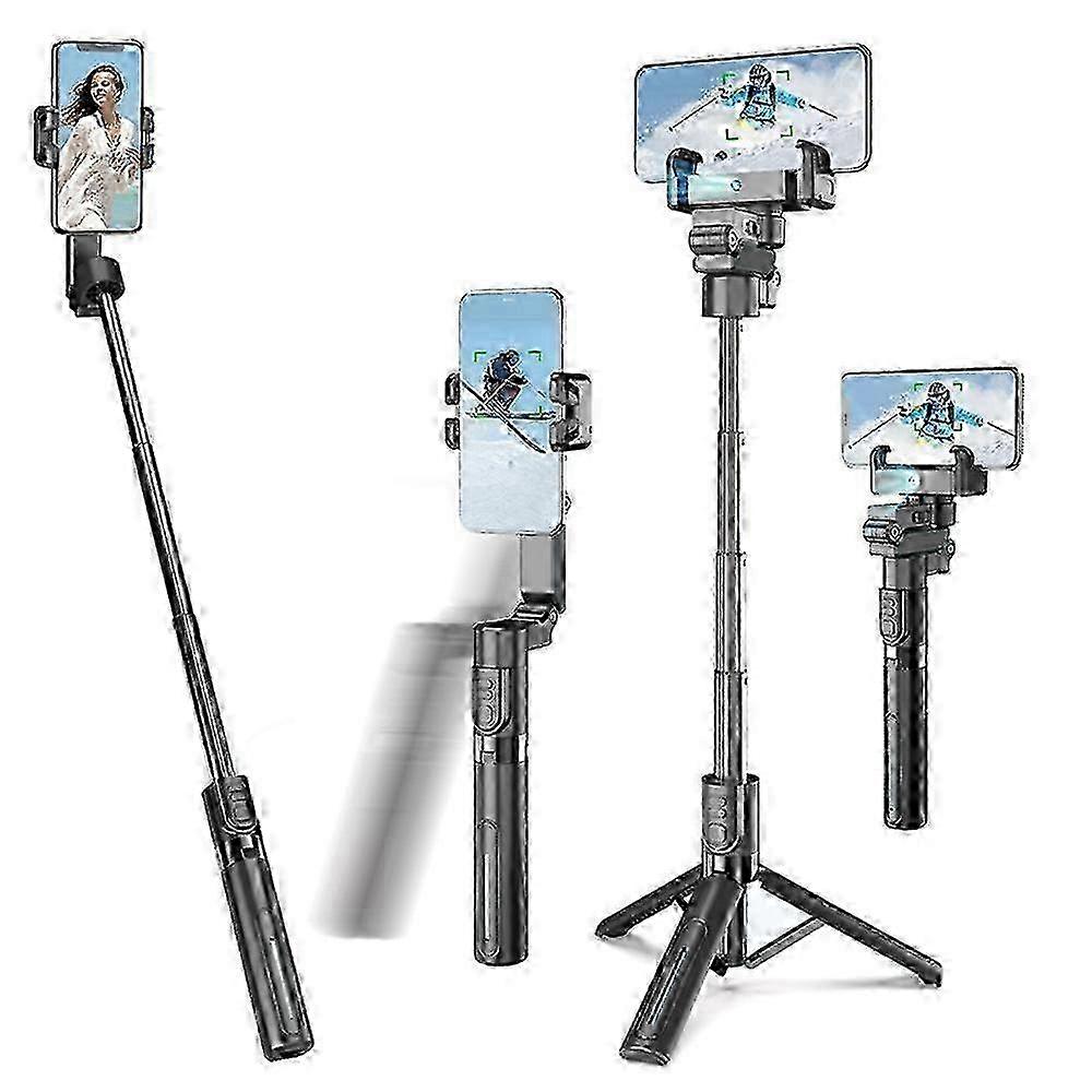 C10 Handheld Stabilizer Gimbal Smartphones AI Face Tracking Vlog Live Streaming Selfie Stick - Dark