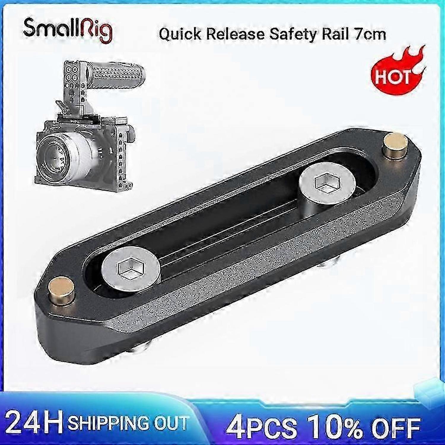 SmallRig Quick Release Safety Nato Rail 70mm Long Spring Clips for Camera RED Epic floors let BlackReservations-1195