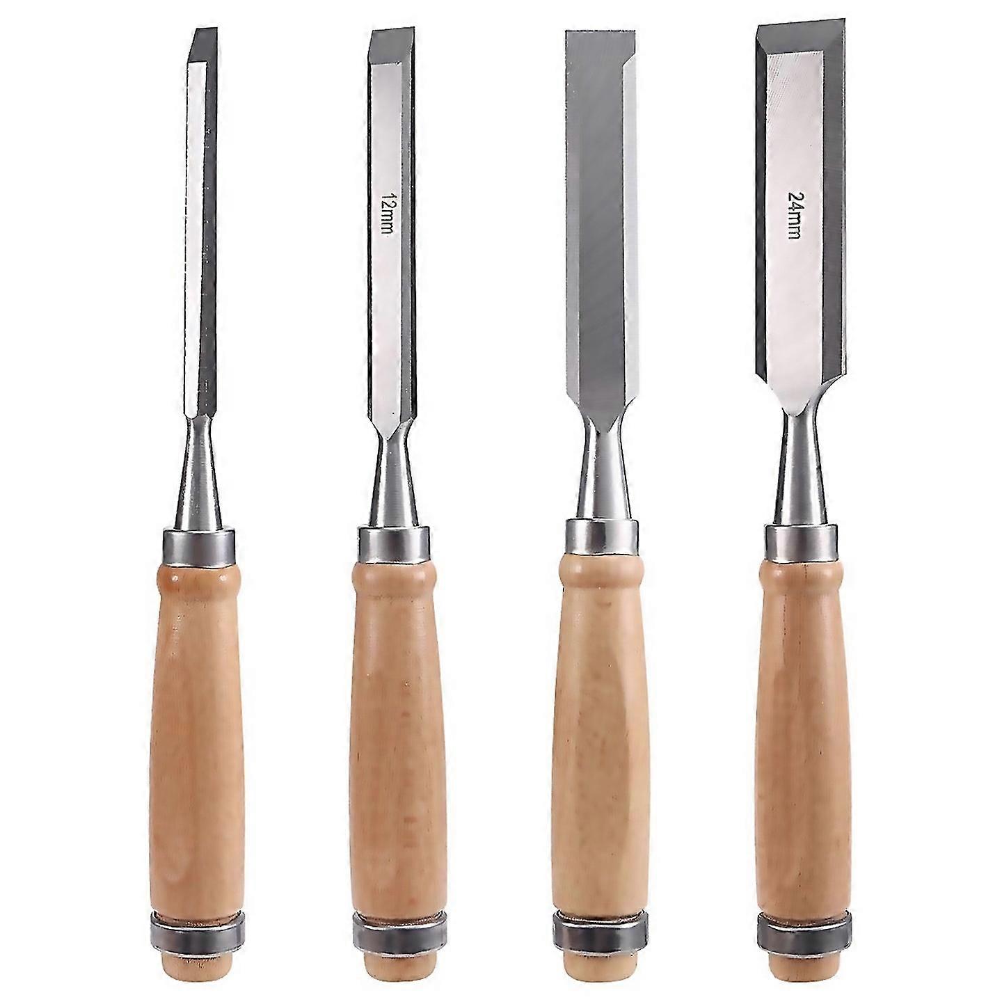 For 4pcs Wood Chisels Tool Set For Carpenter 6121824mm