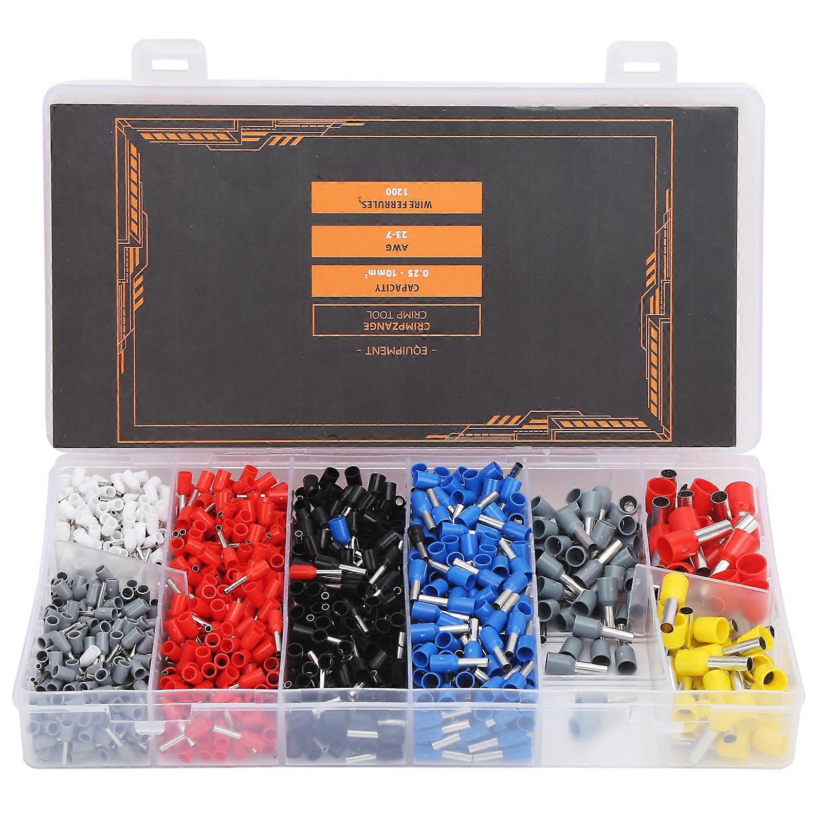 1200 Pcs Cold Pressed Crimp Wire End Caps Electrical & Industrial Accessories