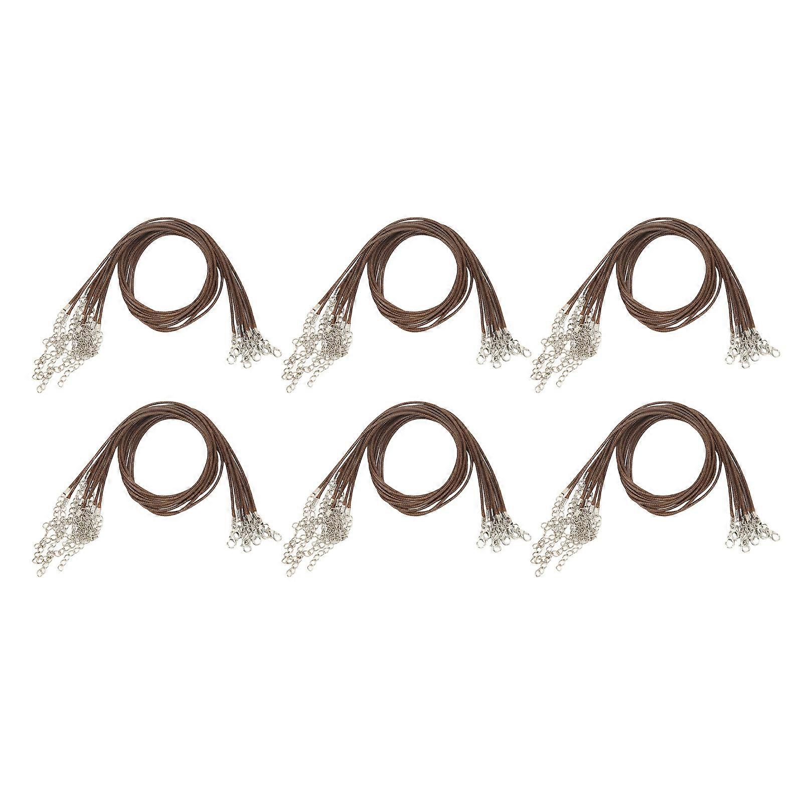 Lot de 60 cordons cirés pour colliers, chaînes décoratives légères avec boucle pour la fabrication de bijoux et de pendentifs artisanaux