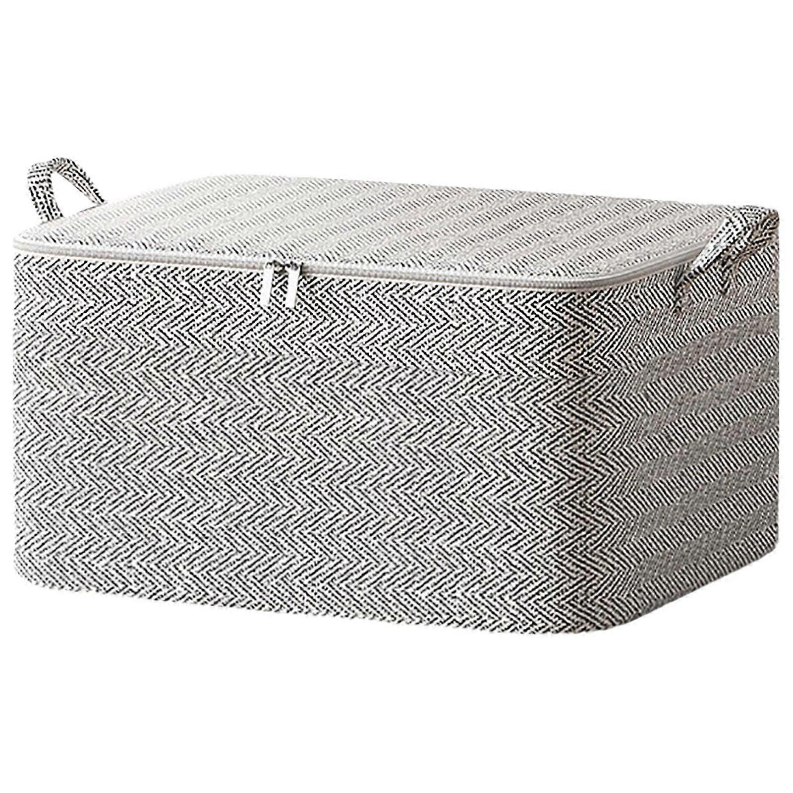 WSBDENLK Large Blanket Storage Bag, Foldable Organizer with Reinforced Zipper, Compatible with Bedding & Comforters