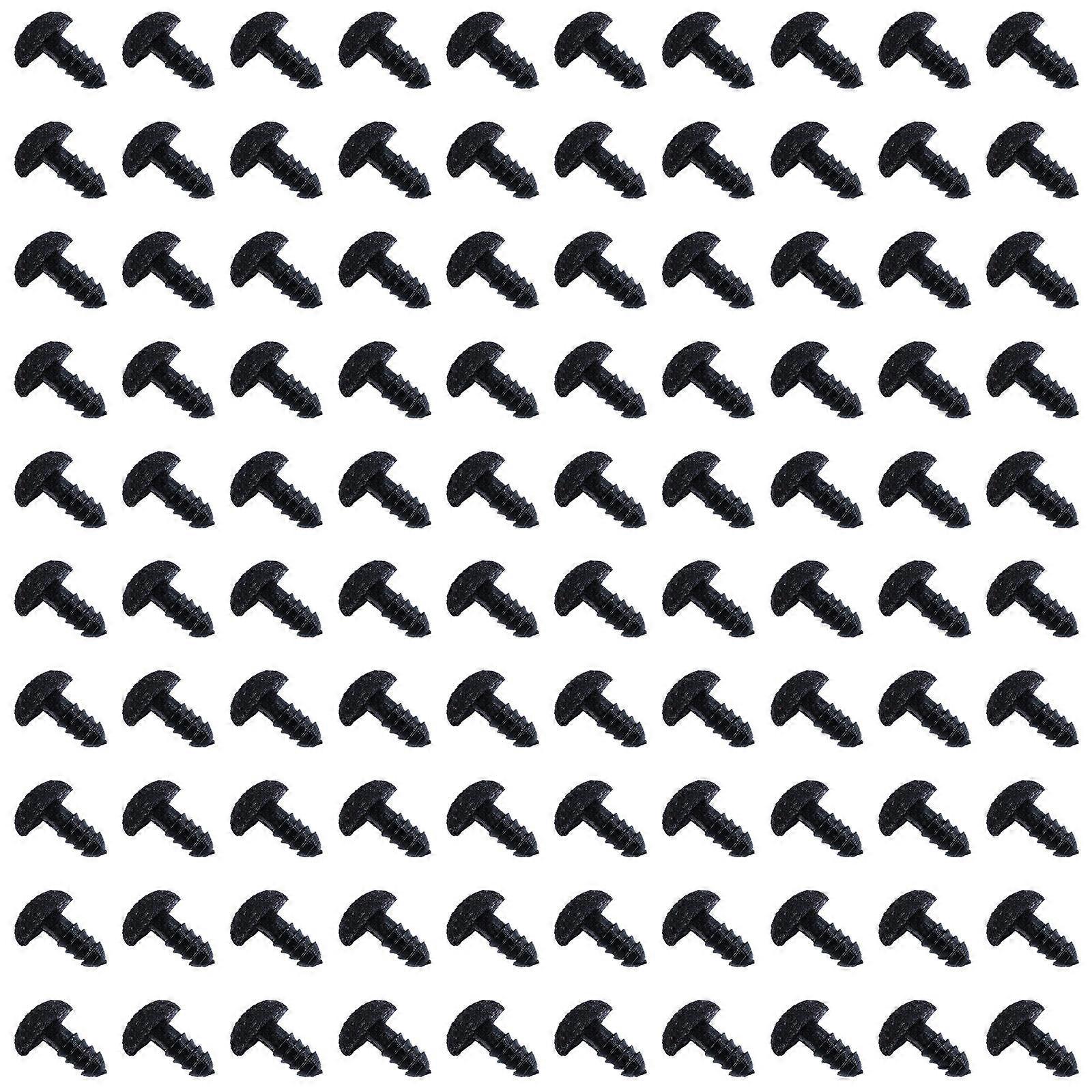 Black Flocking Triangle Nose Cartoon Nose for Doll Making 100Pcs Set