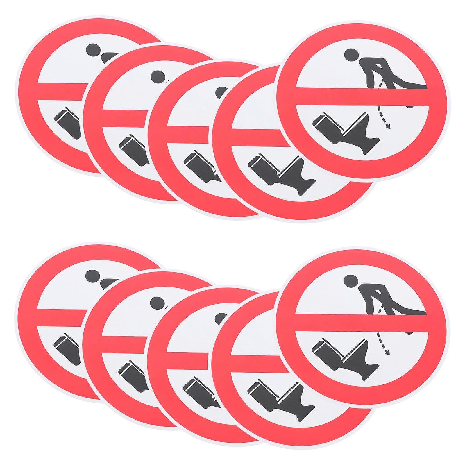 Toilet Target Stickers PVC Red for Toilet Pee Reminder 32Pcs Pack