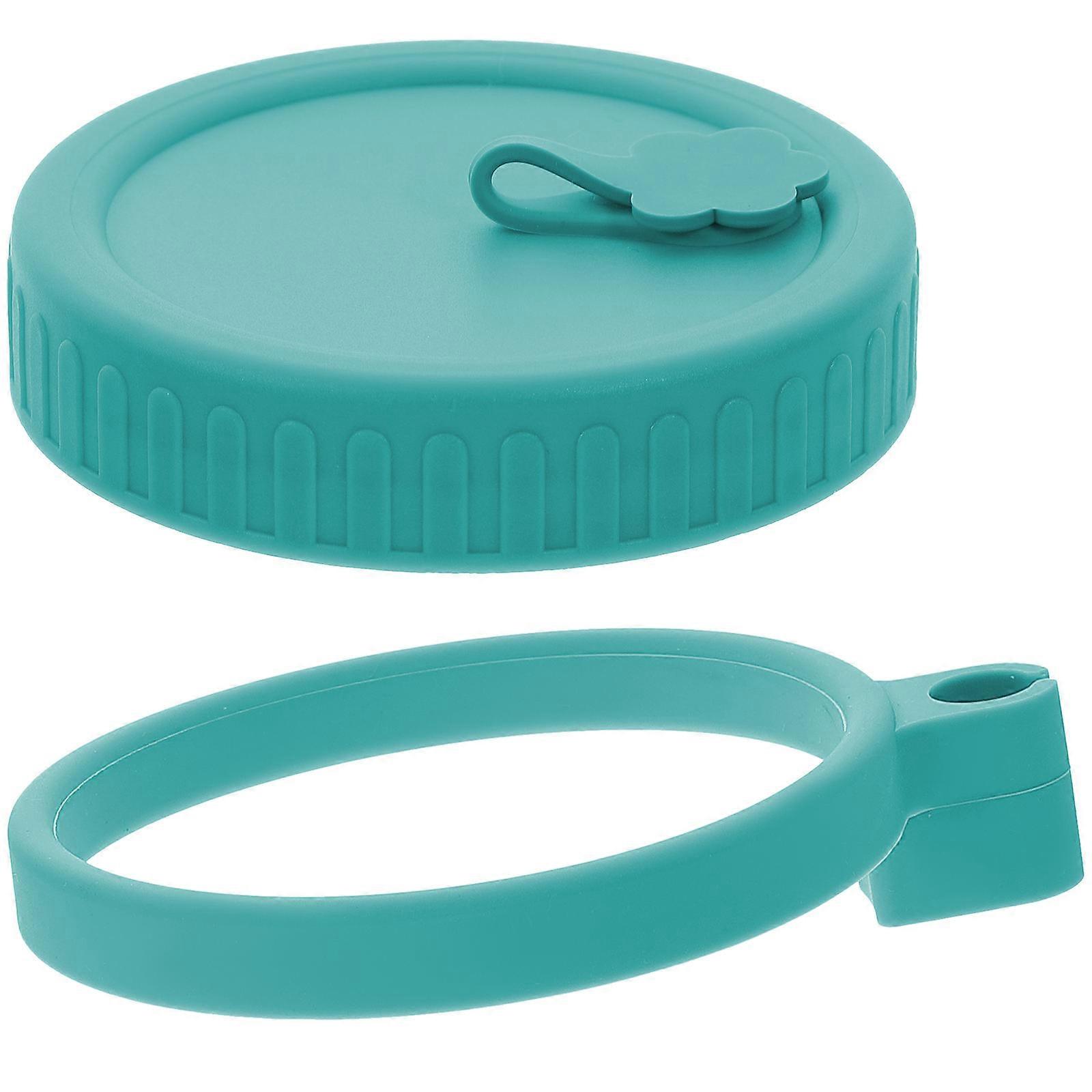 Silicone Lid Mason Jar Cover for Leak-Proof Use 3Sets Green Multi-Function