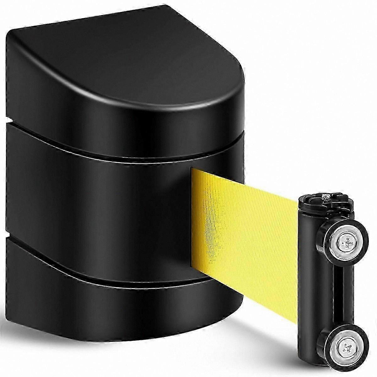 Retractable Wall Mount Barrier with 16.4 Ft Magnetic Belt for Crowd Safety and Control Solutions