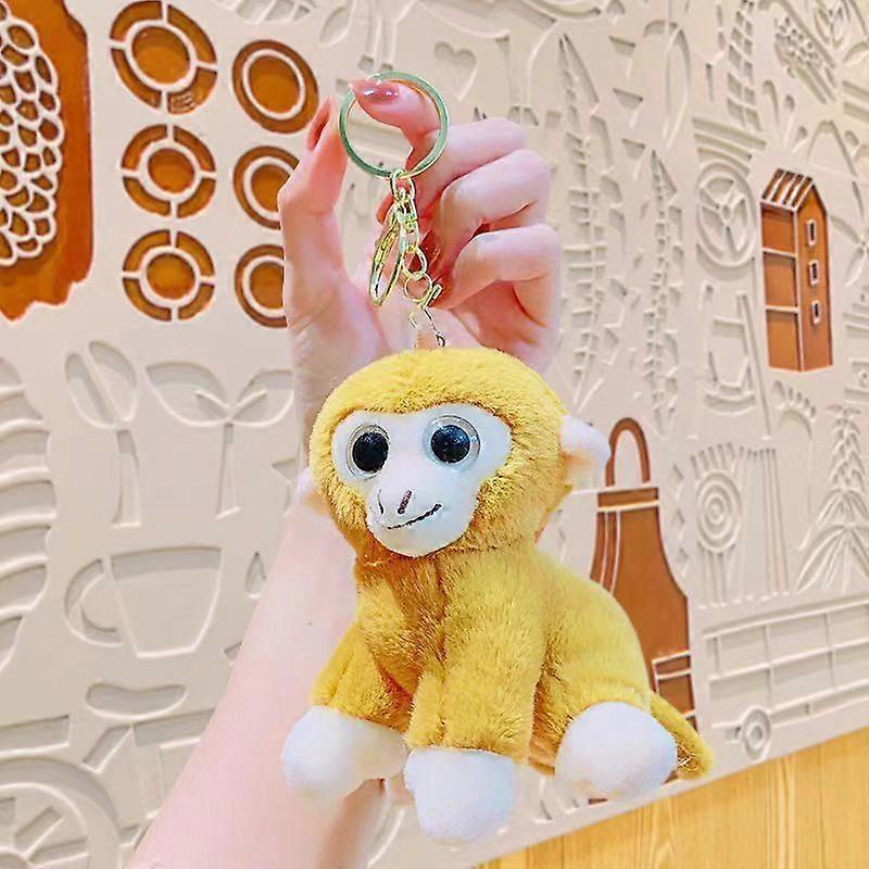 Simulation of golden monkey doll big-eyed monkey doll bag pendant keychain